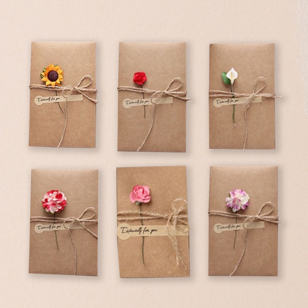 모아무어 감사담아 DIY 플라워 편지지 세트 6P, 6개, 대형 9,900원