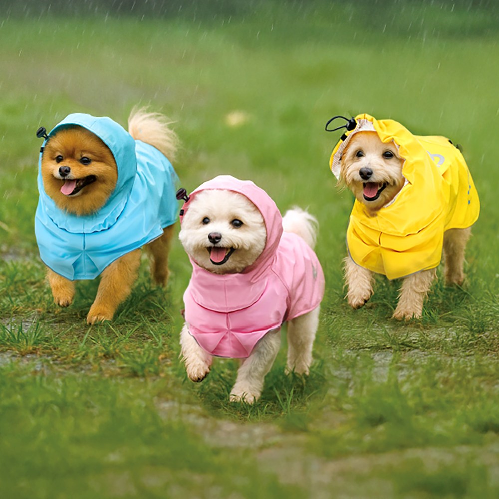 위니즈 강아지 우비 올인원 야광 반사 레인코트, 1개, 옐로우 28,000원