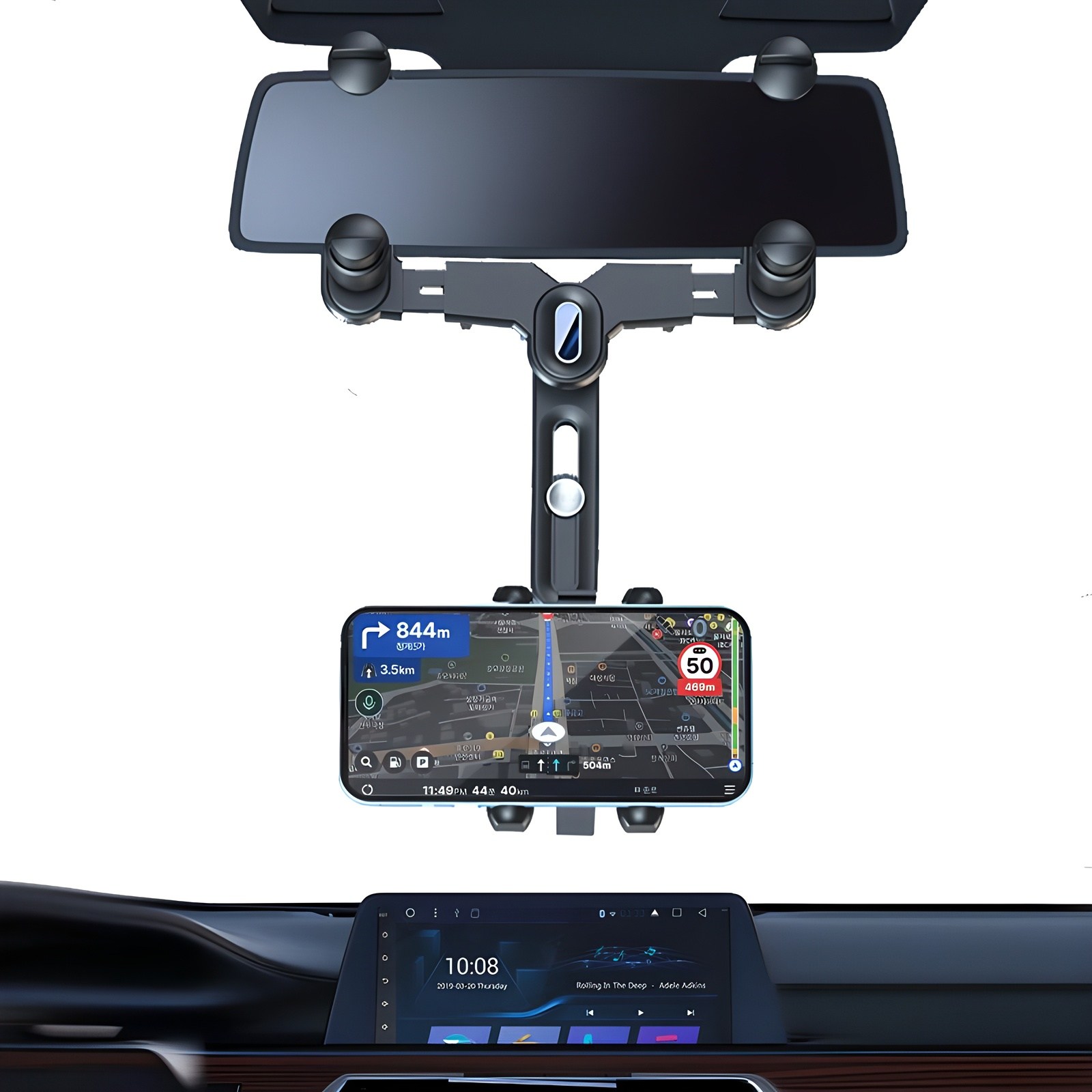 에이덤스 차량용 룸미러 거치대 핸드폰 스마트폰 네비게이션 추가고무받침대증정, 단일색상, 1개 16,780원