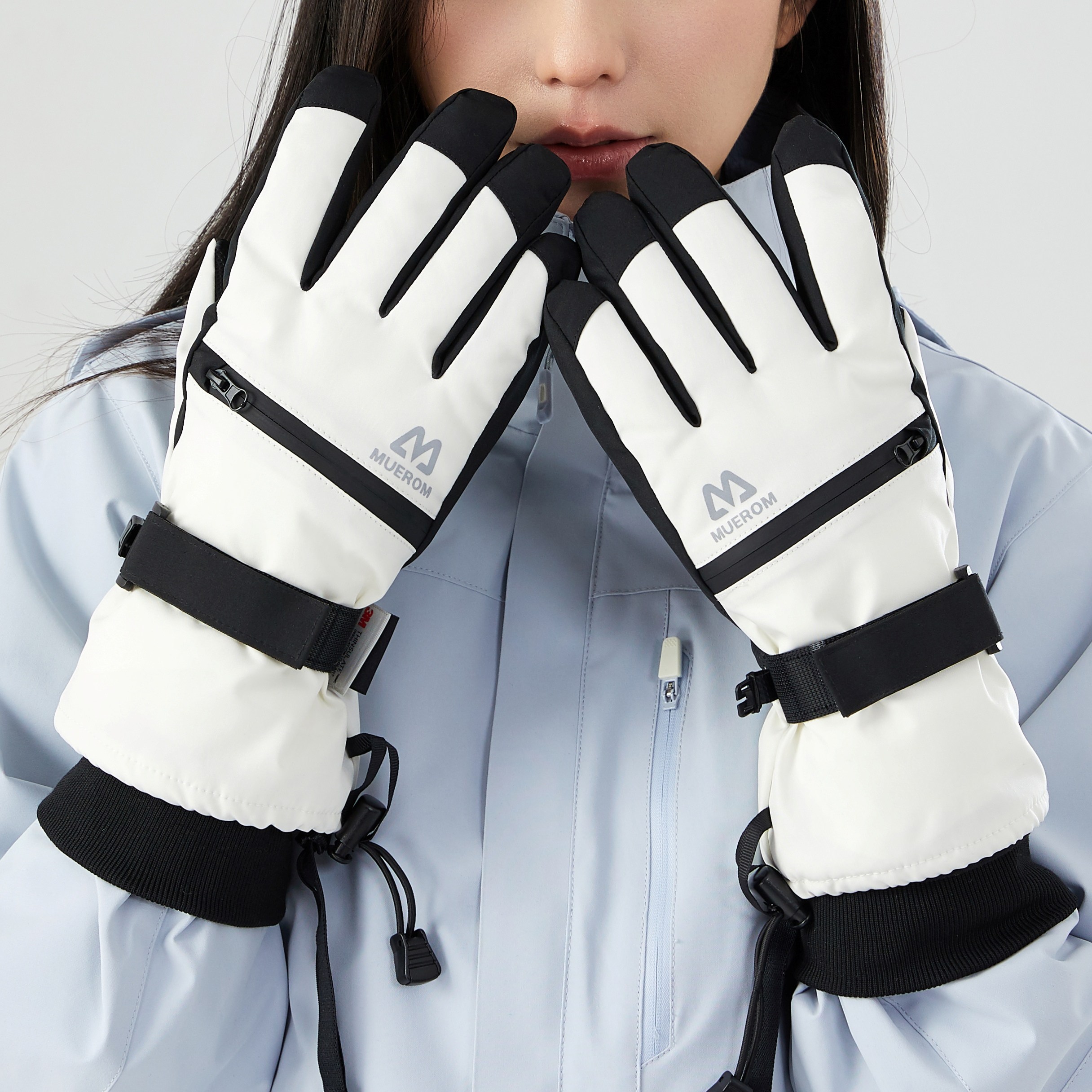 뮤롬 방수 방한 커플 스키보드장갑 3M-800, 여성용 화이트, 1개 14,900원