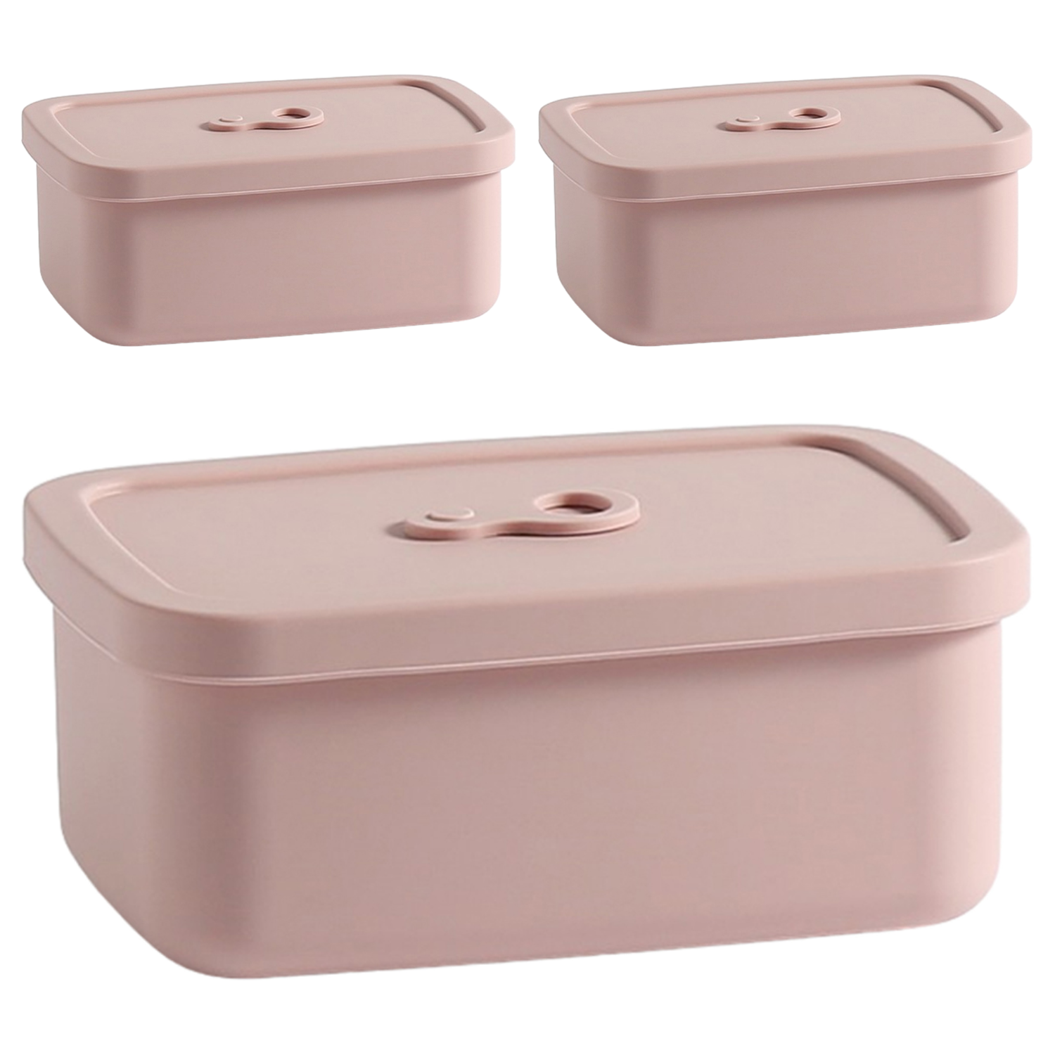 이지실리 실리콘 스팀홀 직사각 밀폐용기 핑크 L 550ml, 3개, 단품 25,350원