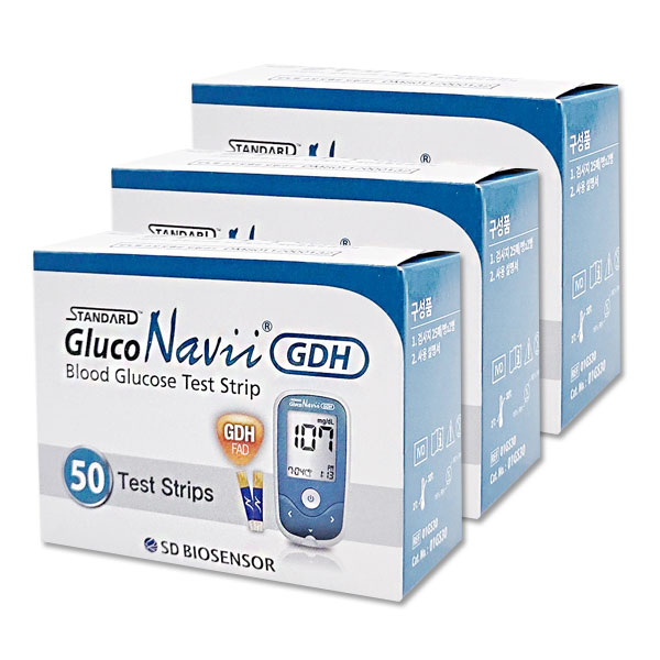 에스디바이오센서 스탠다드 글루코나비 GDH 혈당측정검사지, 3개, 50개입 27,130원
