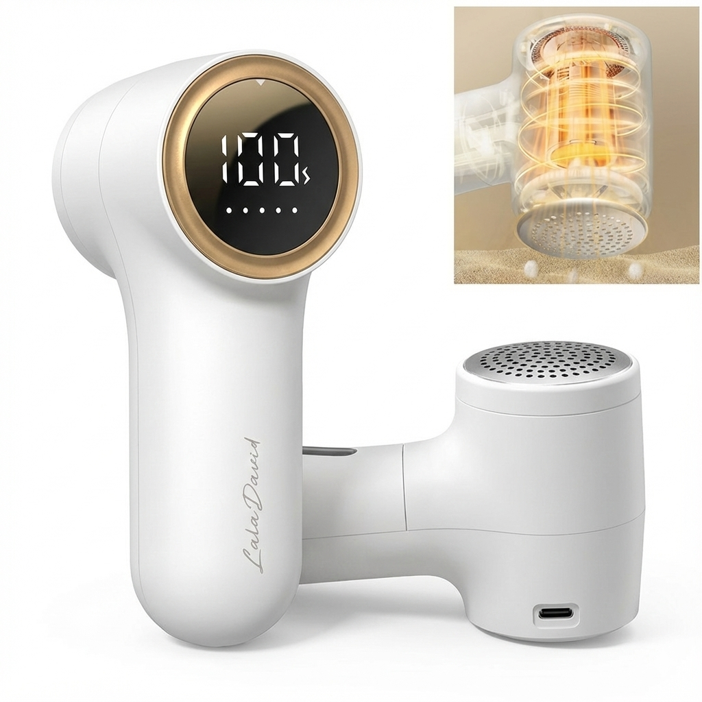 모아린 보풀순삭 5단 속도조절 6중날 보풀제거기 추가날 3개증정, 화이트, TC-010, 현재가 32,980원