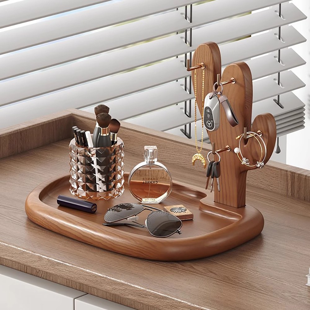 원목 열쇠 정리함 액세서리 거치대 키홀더 트레이 화장대 데스크 수납 정리대, 원목 16,900원