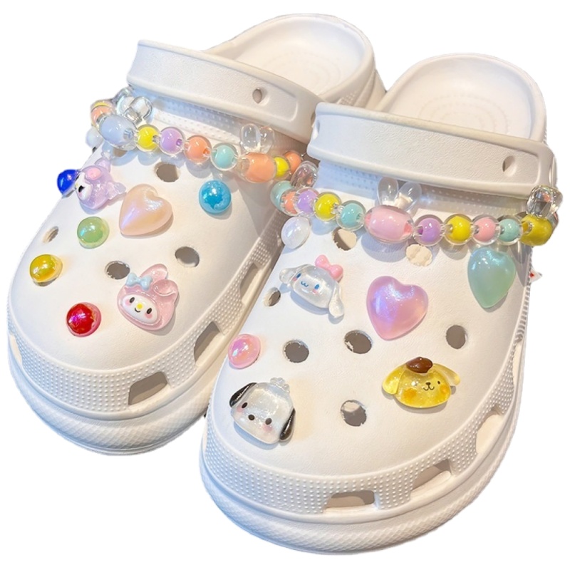 유리알 토끼체인 산리오 캐릭터 파츠 슬리퍼 실내화 신발 악세사리 세트 13,700원