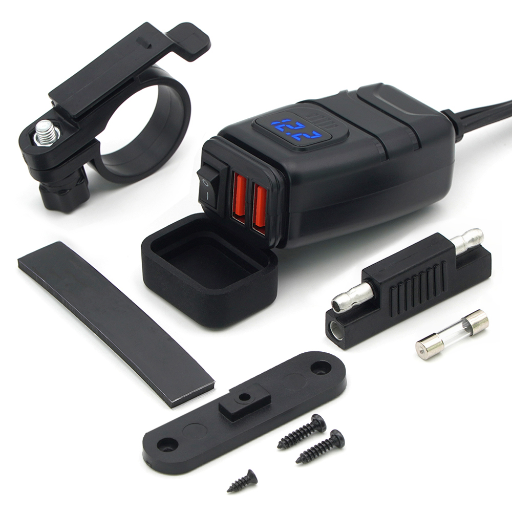 에이스피드 오토바이 고속충전기 2구 듀얼 USB 타입, 1세트 25,900원