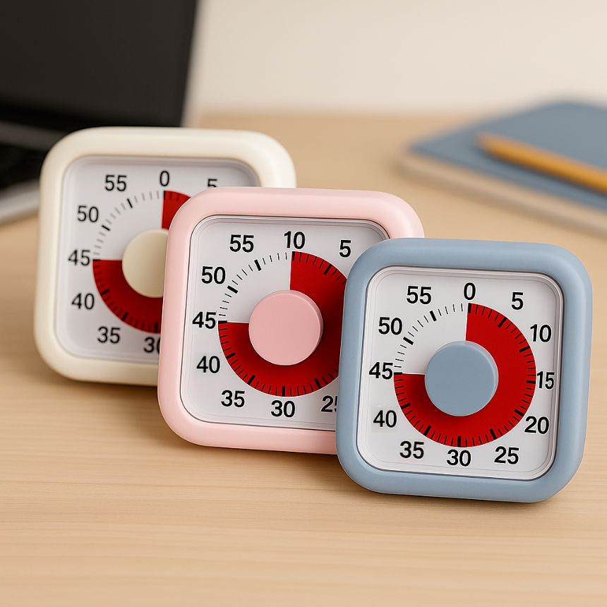 하이쉬 무소음 뽀모도로 타이머 공부 시계, 1개, 블루 13,800원