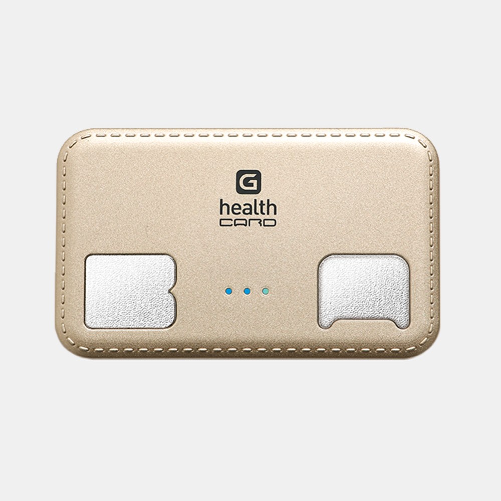 지헬스 카드 휴대용 체지방 측정기 골드 핑크 블루투스 인바디체중계 QSCD-OA, 단일상품, 골드 95,000원