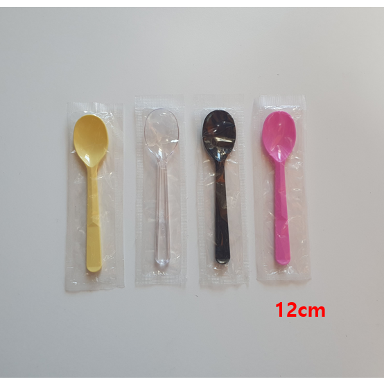더착한팩 일회용 아이스크림스푼 12cm 푸딩 디저트 개별포장 1개, 100개 9,100원