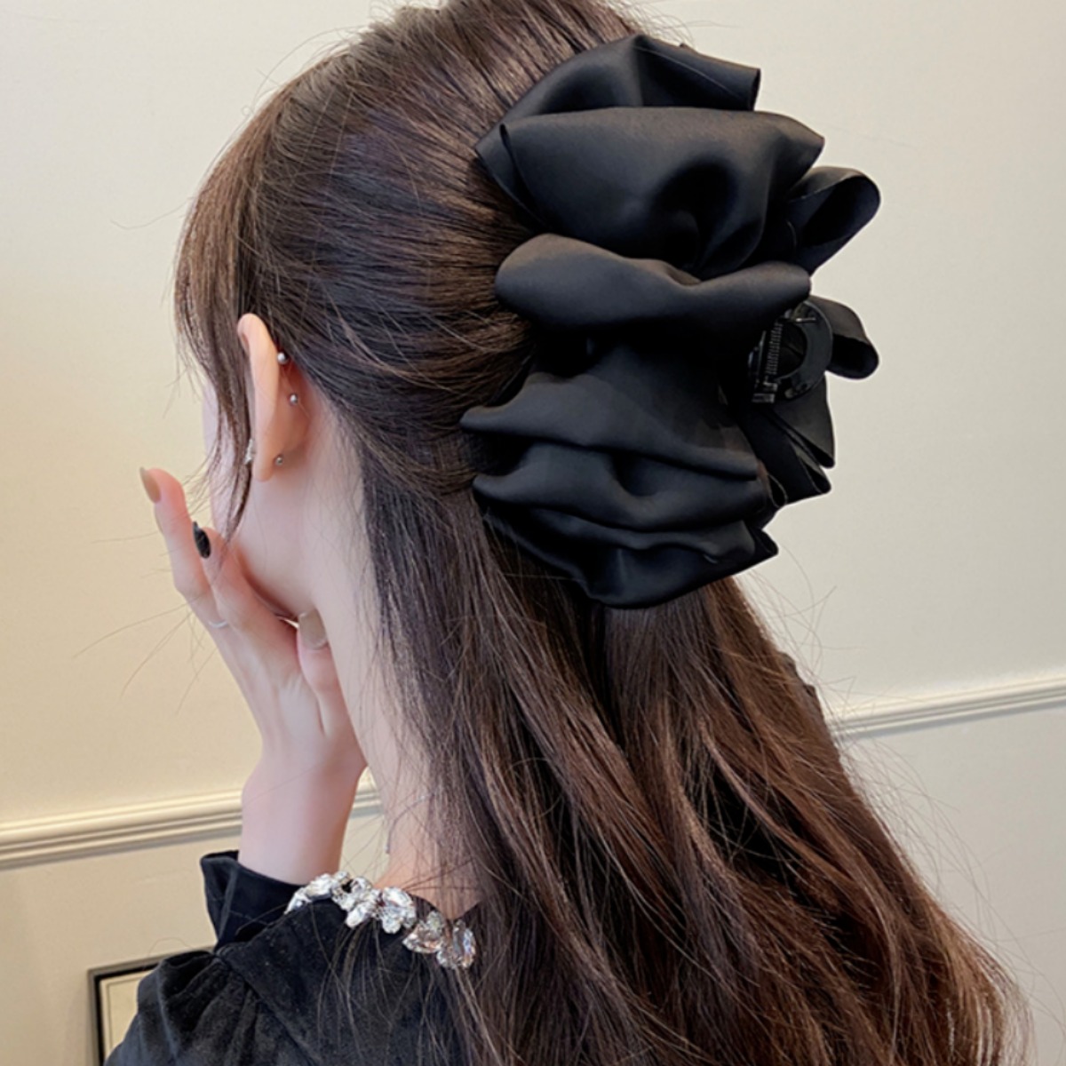 썬샤인 왕리본 헤어 집게핀 8,900원