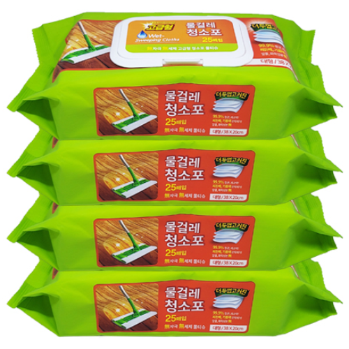 물걸레청소포 고급형 대형 25매 38 x 20cm 9,700원
