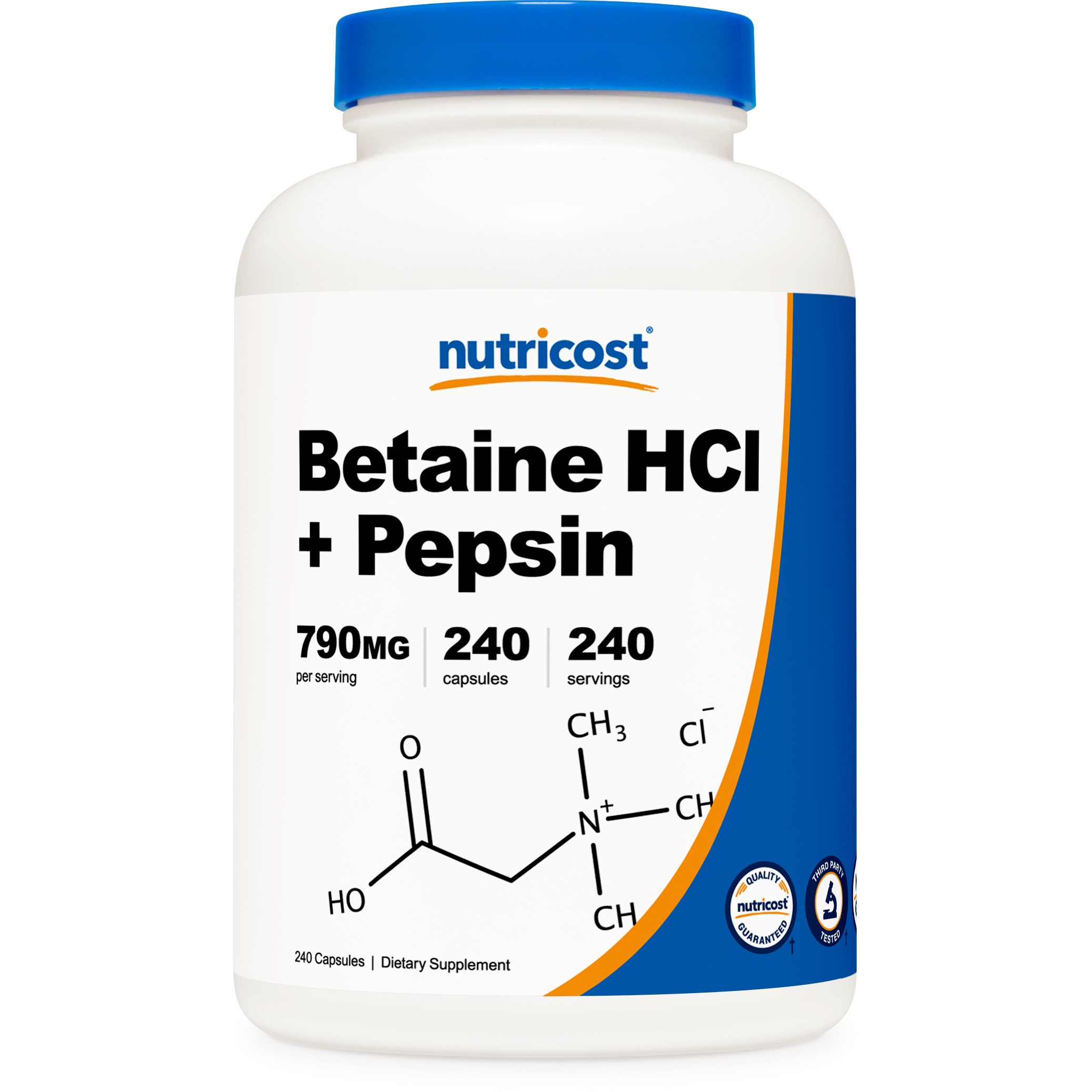 뉴트리코스트 베타인 HCI + 펩신 790mg 캡슐, 240정, 1개 23,900원