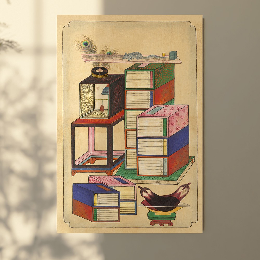 책가도 조선 민화 동양화 학문 수험생 공시생 선물 캔버스 액자 125,900원