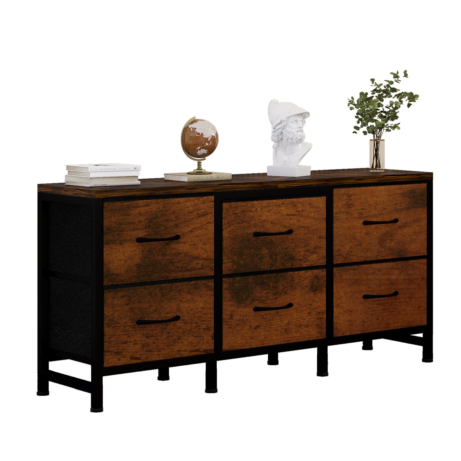 소웰홈 패브릭 2단6문 거실장, 나뭇결 118,000원