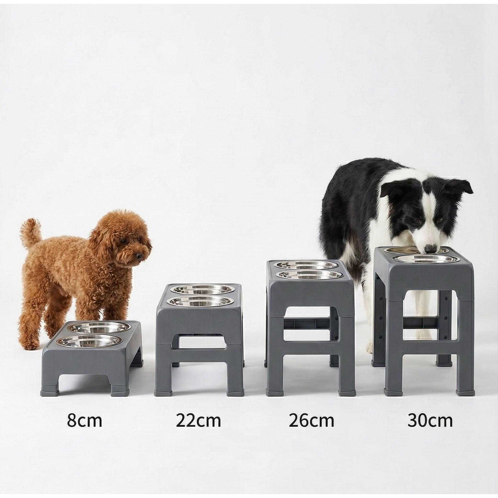 에스엘씨펫 강아지 높이조절 식기 거치대 2구 식탁 22,600원