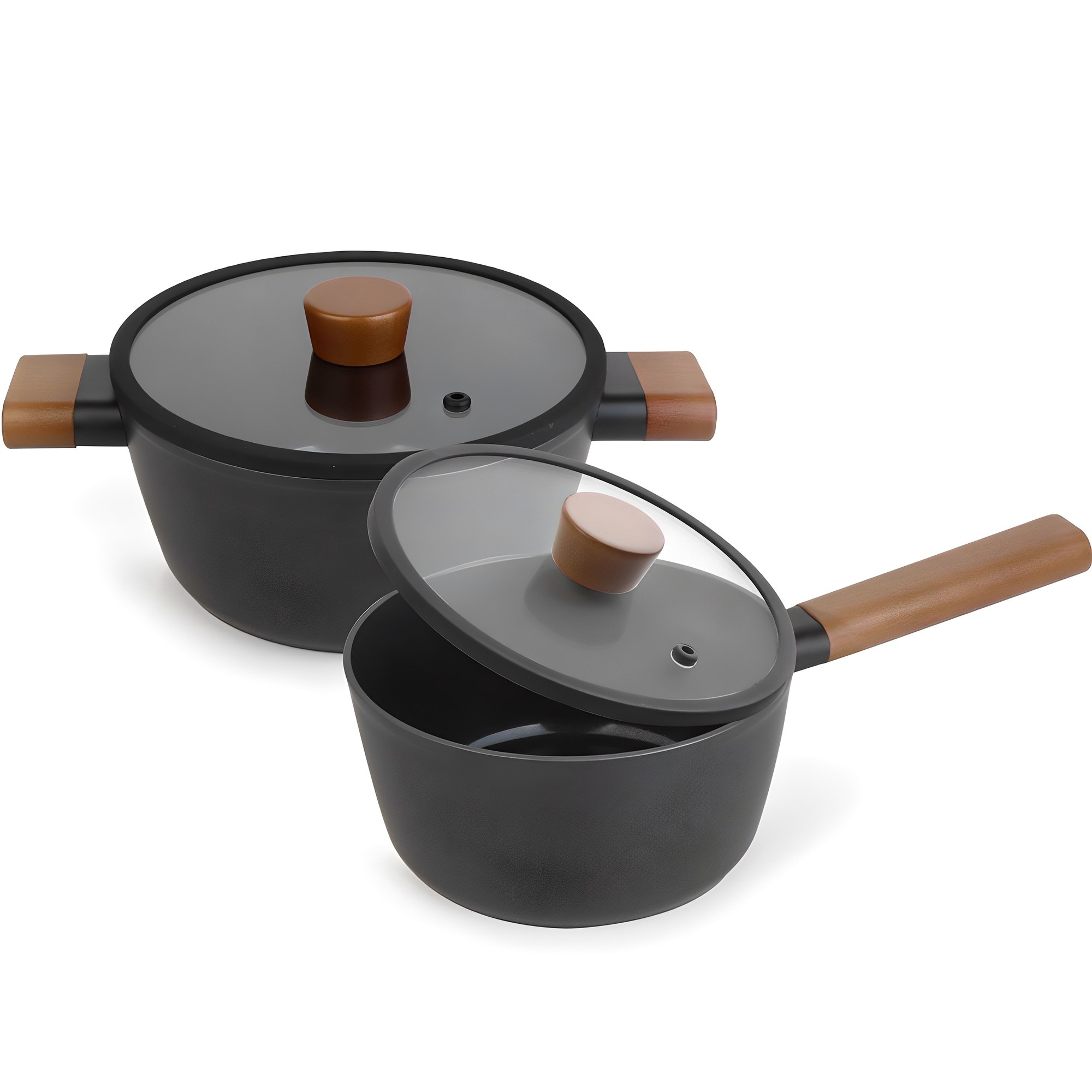 델라고 인덕션 IH 냄비 2종 세트, 블랙빈, 편수 18cm + 양수 20cm, 1세트 48,900원