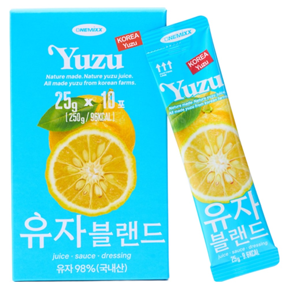 국내산 유자 98% 함량 무설탕 진짜 그대로 갈아만든 유자, 1개, 10개입, 25g 17,500원