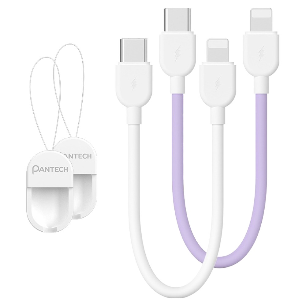 팬텍 C타입-8핀 초고속 충전 휴대용 숏케이블 27W세트, 1개, 화이트, 퍼플, 16.5cm 8,550원
