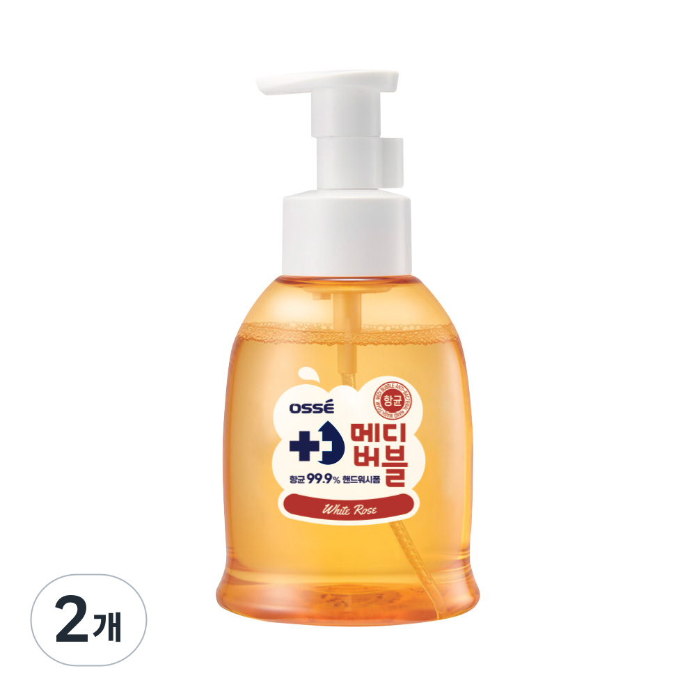메디버블 핸드워시 500ml 화이트 로즈 대용량 항균 99.9% 손세정 거품 물비누, 2개, 500ml 10,900원