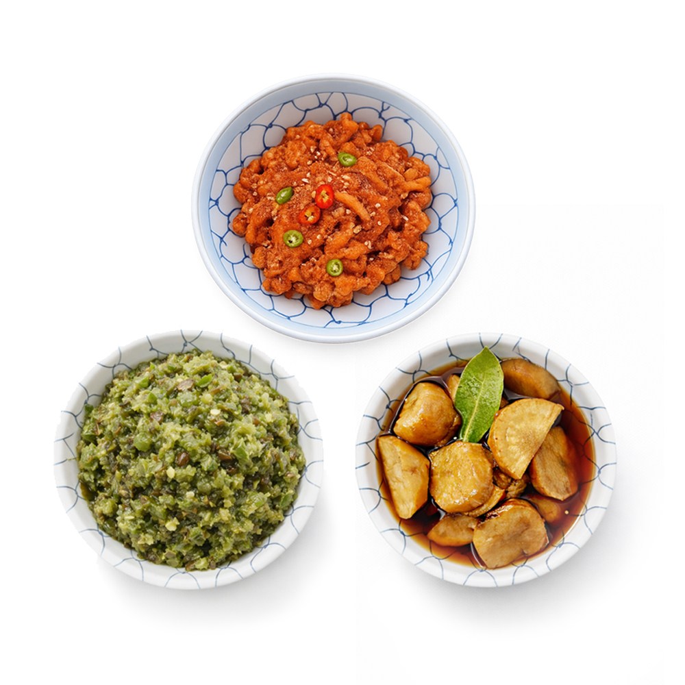 [오병이어 스토리]밥도둑 삼총사 500g 프리미엄 수제반찬 집밥 캠핑 여행 반찬, 1 50,000원