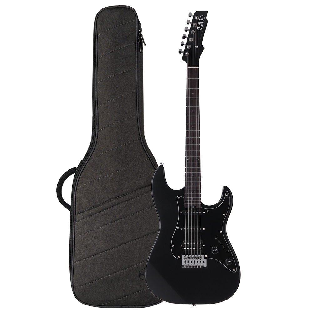 헥스 입문용 무광 일렉기타 + 케이스, E100 S/BK, Black, 1개 299,000원