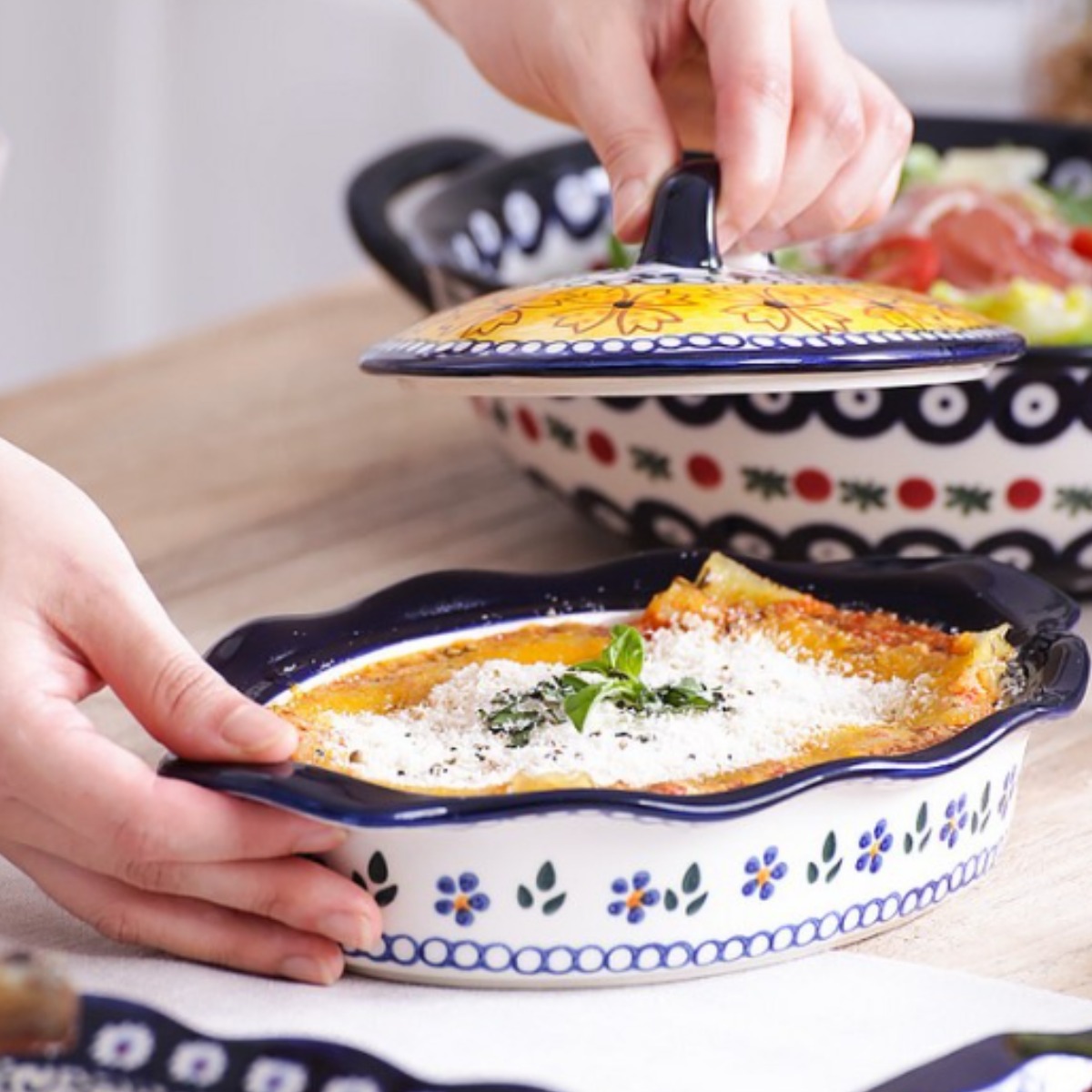 [프라카] 폴란드풍 도자기 그라탕기 세트 2p 그릇 뚜껑 28,900원