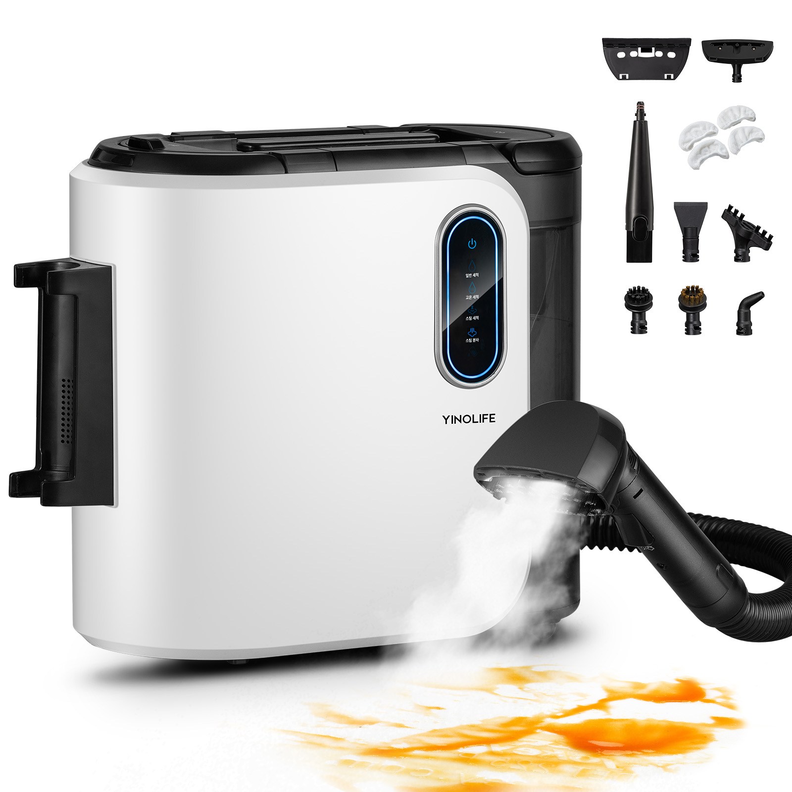 YINOLIFE 다기능 습식청소기 스팀 패브릭 청소기 15kPa 쇼파 카펫 침구 다용도 가정용 스팀 가열가능, 화이트, VCW94110 227,000원