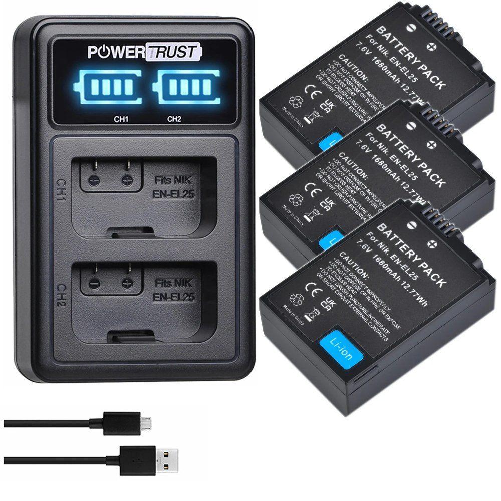 NIKON 호환 Z 시리즈 Z50 Z30 ZFC 424 MH 32 디지털 카메라용 680mAh EN EL25 ENEL25 충전식 배터리 LED USB 충전기 111,500원