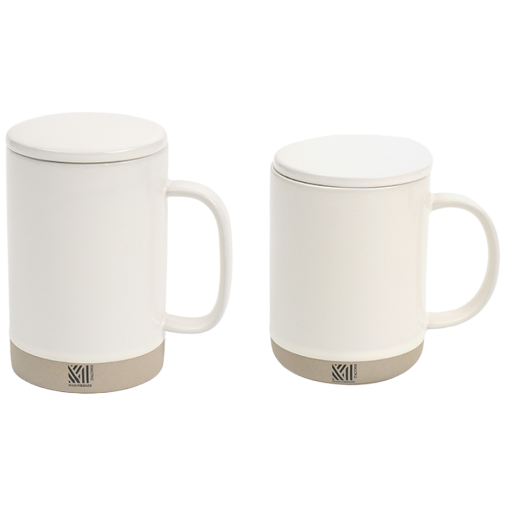 마시프렌치 포개다 듀오 뚜껑 머그 잔 350ml+500ml 4p 셋트 물컵/티백/커피/티백걸이홈/위생적인 머그뚜껑/도자기/식기세척기/전자레인지/오븐/친환경, 화이트, 500ml, 1개 16,400원