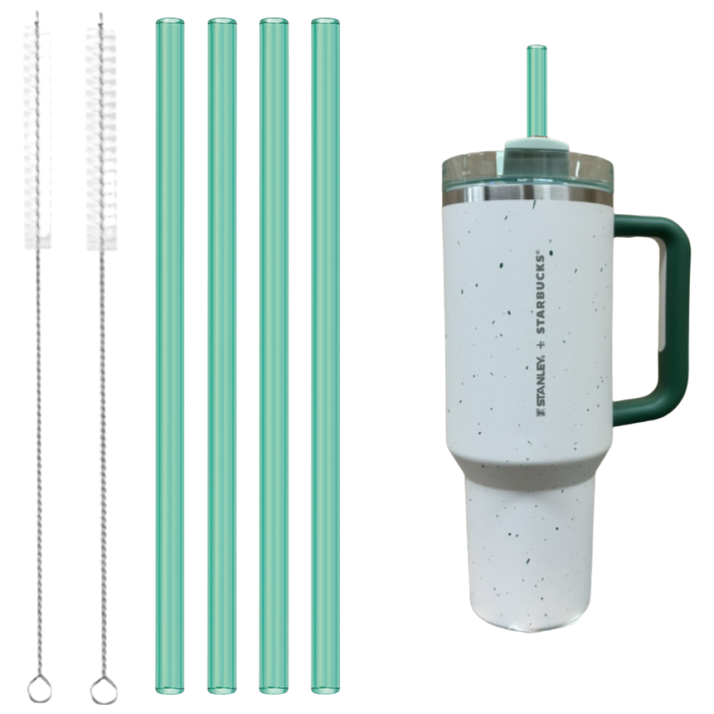 WAP 스타벅스 텀블러 887ml 호환 그린 30cm 내열 트라이탄 빨대 세척솔 세트, 1개, 현재가 8,900원