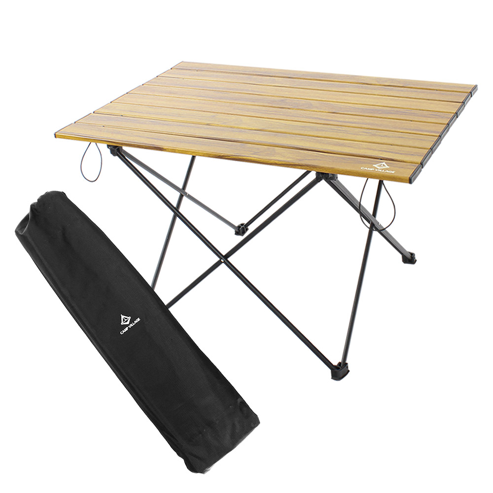 캠핑 초경량 알루미늄 접이식 롤테이블, 우드 22,900원