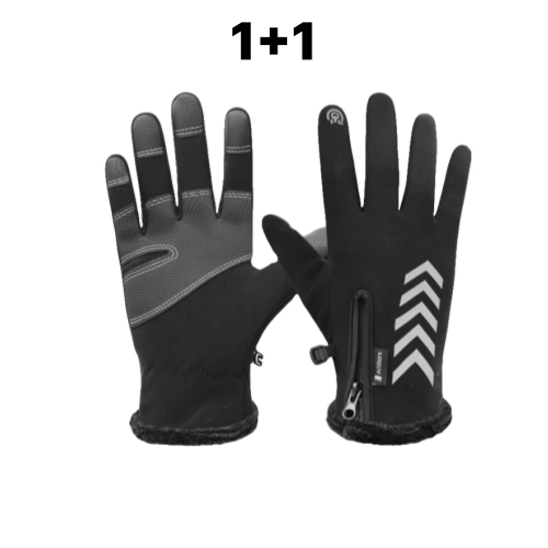 {마롱테크} 겨울 자전거 바이크 방한용 스마트터치 기모장갑 2P세트, 2개, 블랙 18,000원