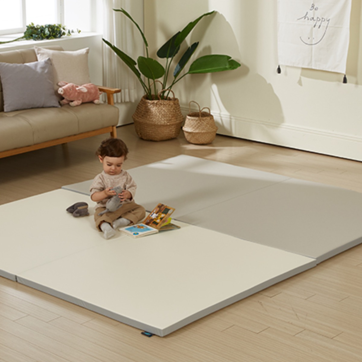 크라크라 층간소음매트 거실 아기 복도 4cm, 웜그레이 108,500원