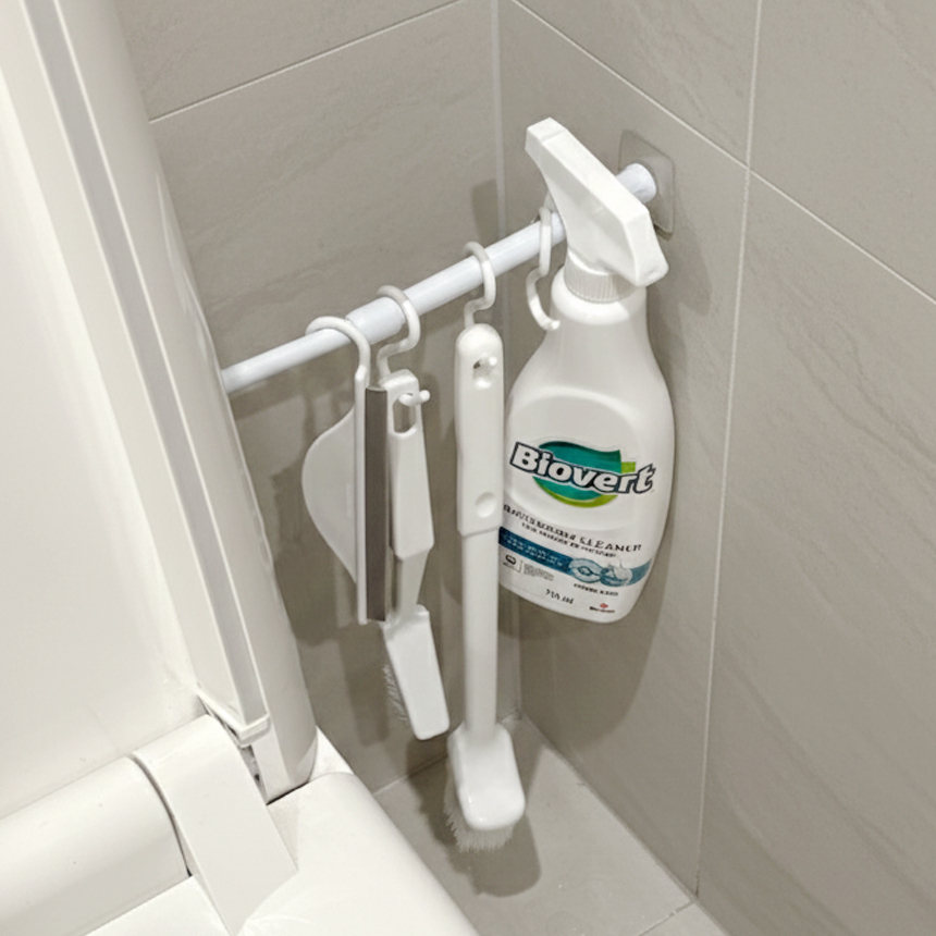 홈튜디오 무타공 공중부양 압축봉 청소솔 6종세트, 화이트, 1세트 9,990원