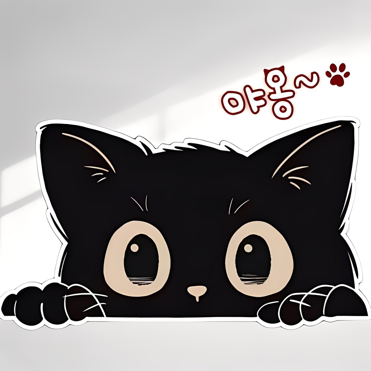 웨젼 자동차 흠집커버 차량용 스크래치 커버 고양이 스티커, 3개, 블랙 8,390원