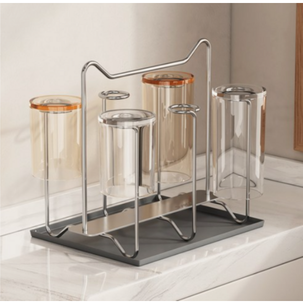 Life Rhythm 304스텐 틈새 컵거치대 컵걸이 건조대 정리대, 1개, 그레이 19,690원