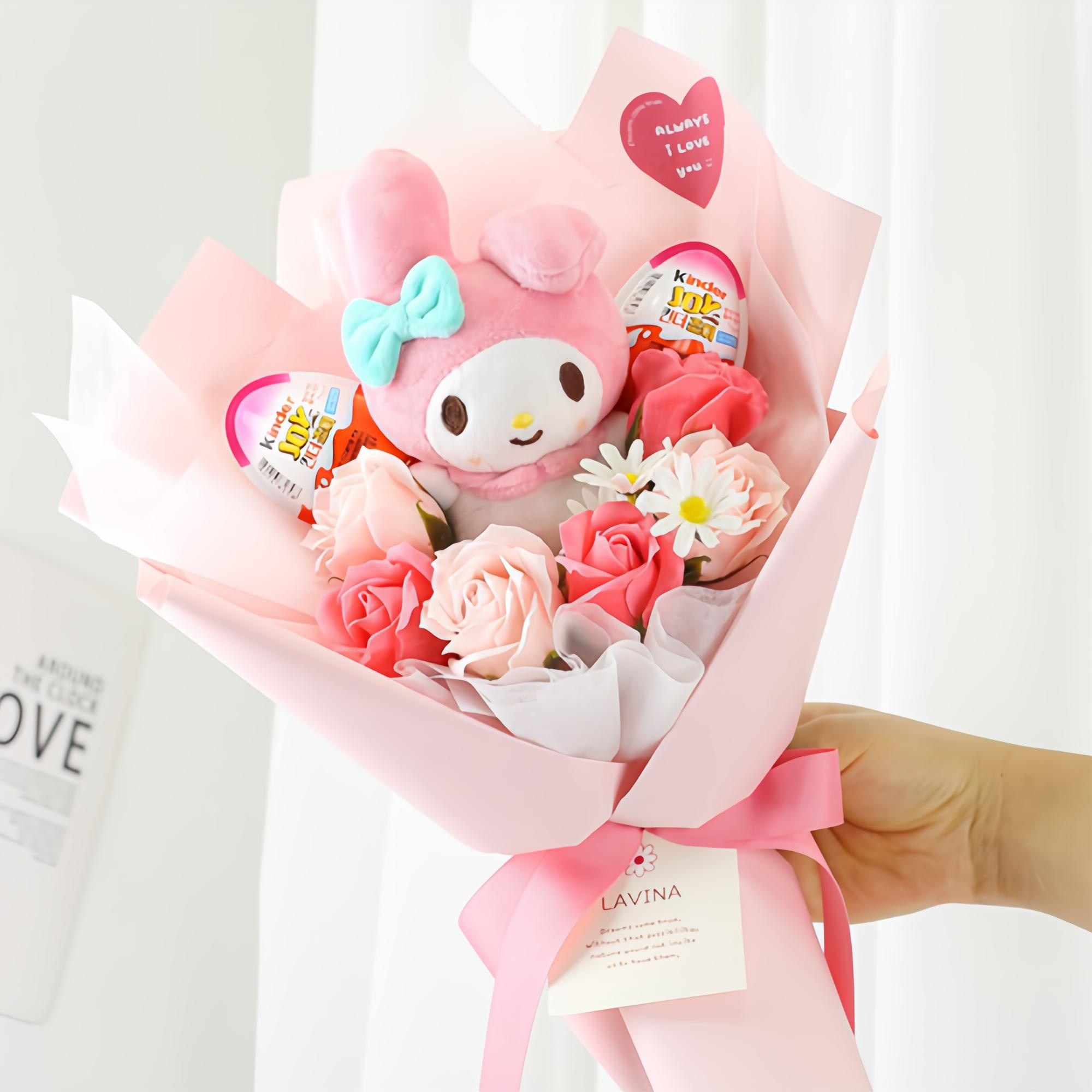 산리오 킨더조이 인형꽃다발 + 쇼핑백 세트 24,900원