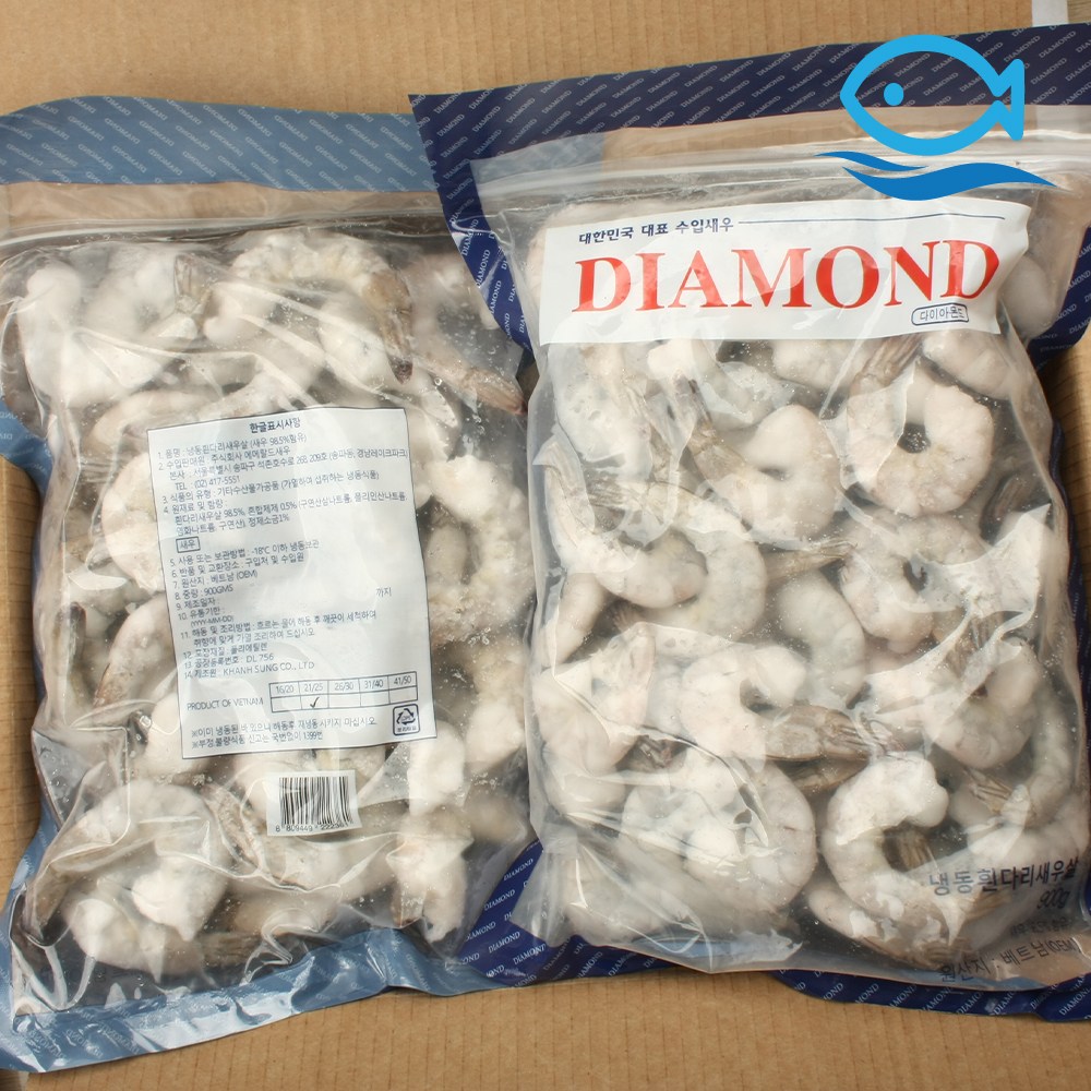 바다더해 도매 생칵테일새우 특대 2125 9kg 감바스 깐쇼새우 꼬리새우 192,800원