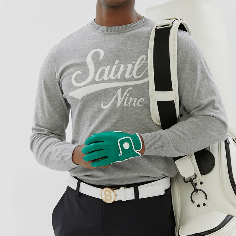[세인트나인] 남성 Saintnine 레터링 라운드 스웨터 MELANGE GREY 102,730원