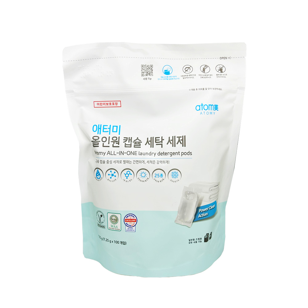 고농축 애터미 올인원 캡슐 세탁세제 중성세제 대용량 캡슐세제 +새부리형마스크 2매증정 28,800원