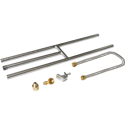 벽난로 또는 화덕용 스탠브로일 직사각형 스테인리스 스틸 H-버너 24 x 6 인치 151,280원