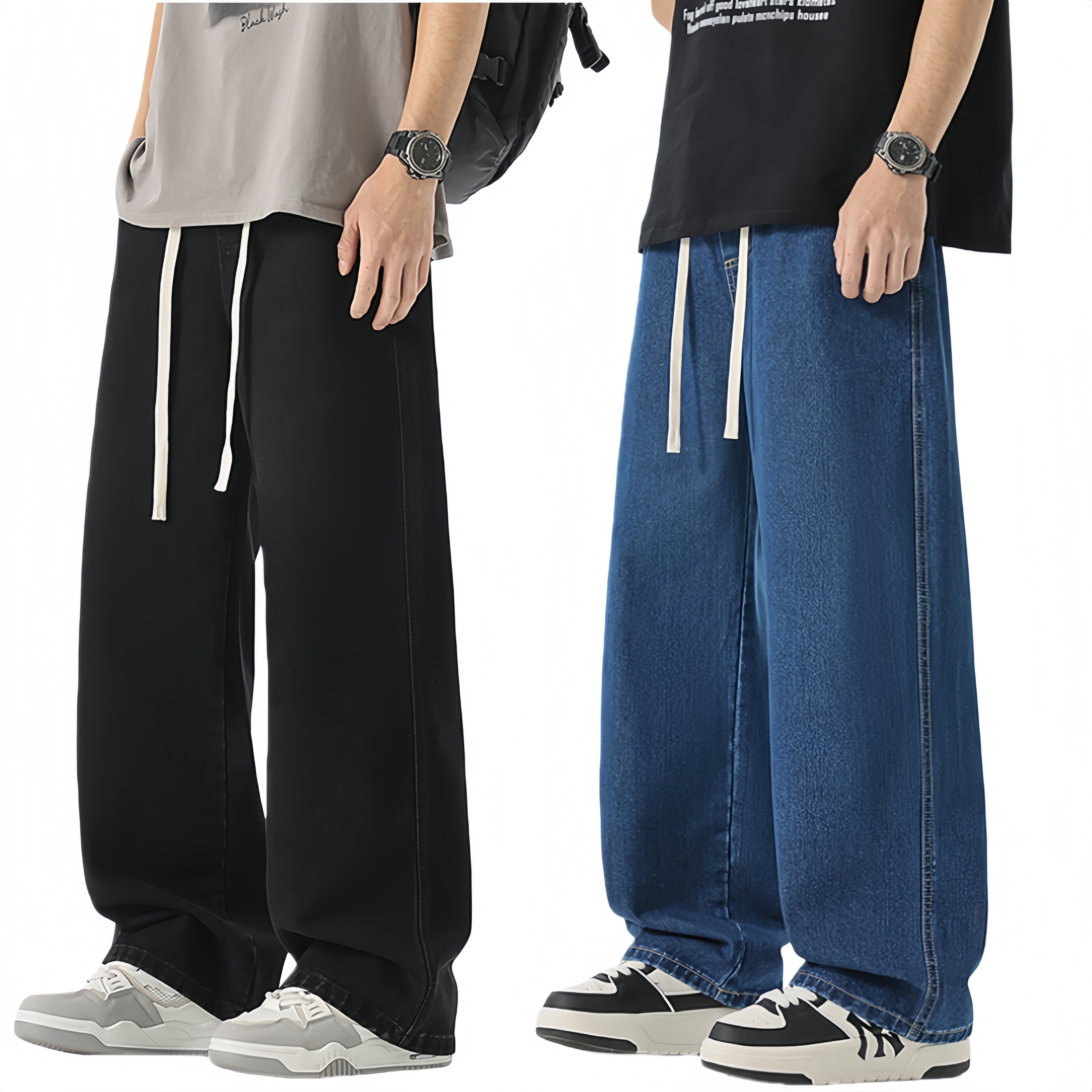 BDICOOL 남성용 1+1 세미 와이드 청바지 루즈핏 데님팬츠 데일리 케주얼 BK110 46,900원