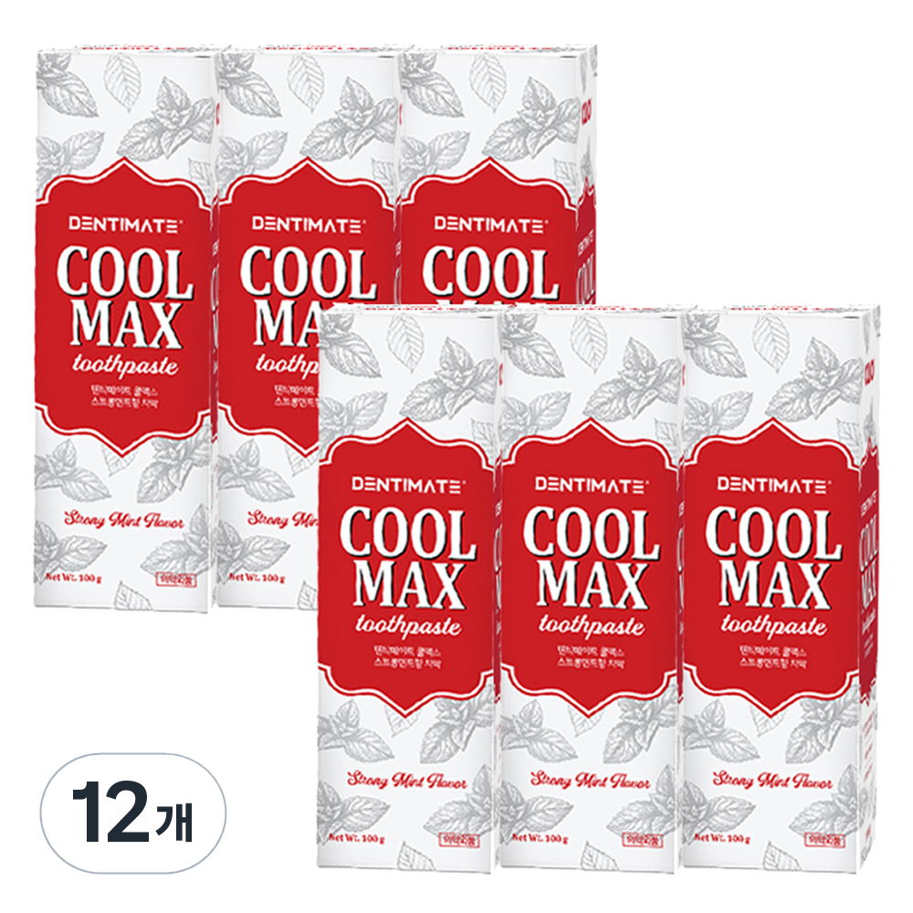크리오 덴티메이트 쿨맥스 스트롱민트향 치약, 100g, 12개 17,210원