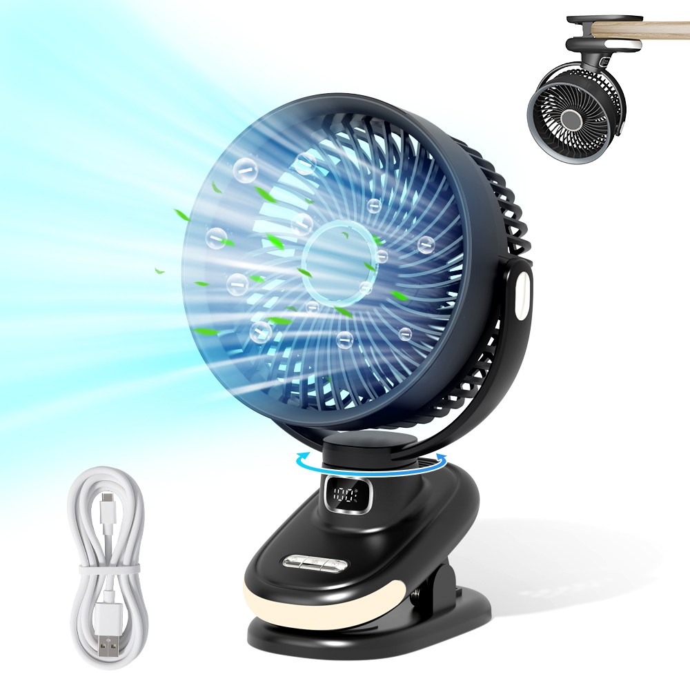 한정특가 ebeiya 무선 미니 회전형 선풍기 침대 무드등 탁상용 클립형 스탠드 벽걸이 저소음 집게형 써큘레이터 유모차 독서실 선풍기 2025 35,820원