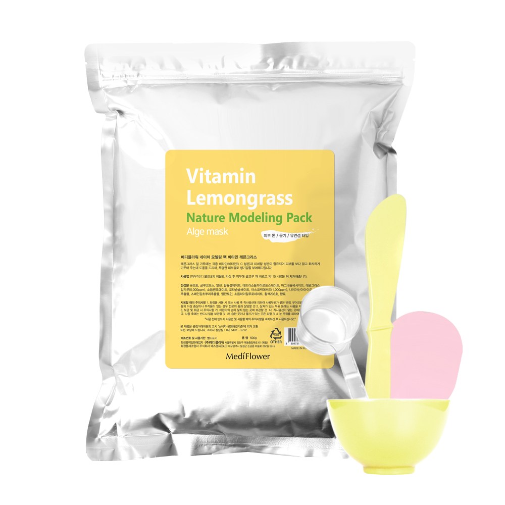메디플라워 네이처 모델링팩 비타민 레몬그라스 500g+팩도구 4종세트/100% 미국산 규조토 16,900원