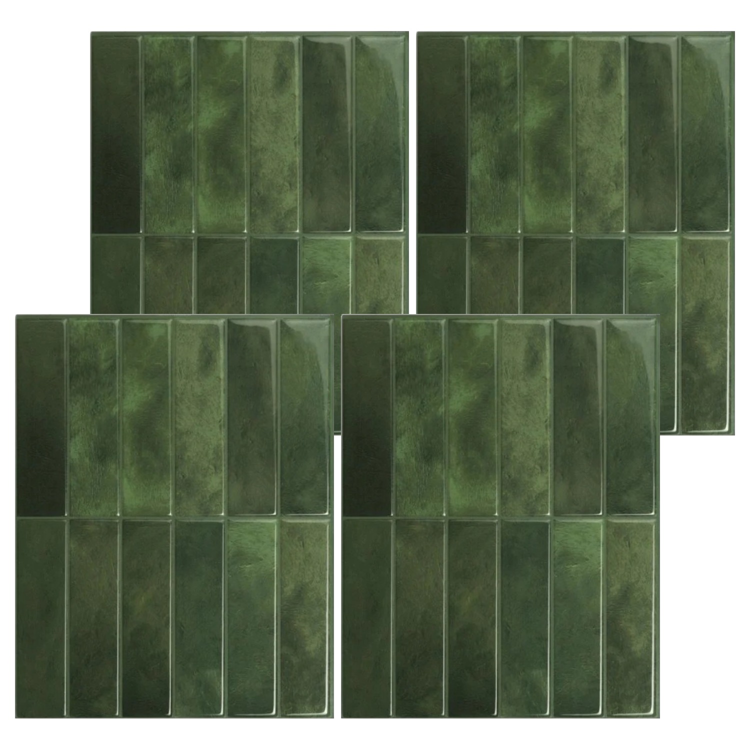 MODUEZ 타일 시트지 3d 접착식 인테리어 4p, 젤리지 그린 21,900원