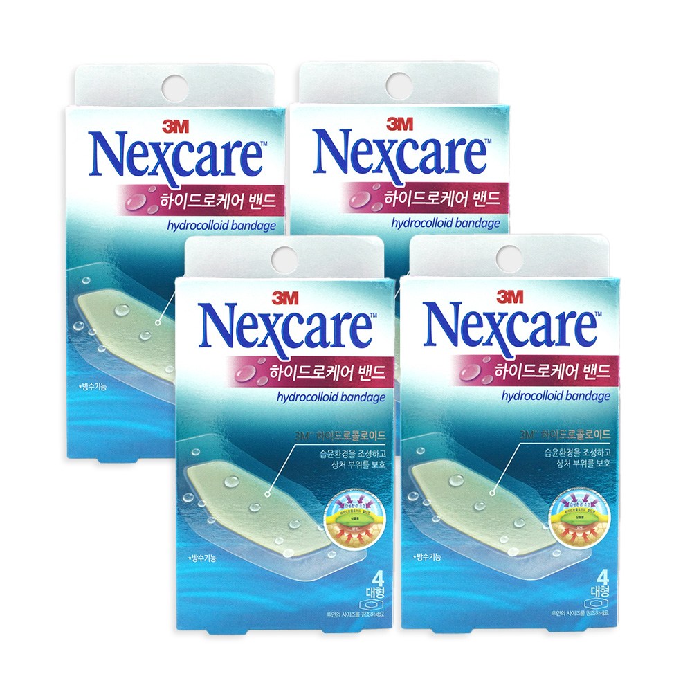 3M 넥스케어 하이드로케어 밴드 대형 4매입, 4개 24,000원