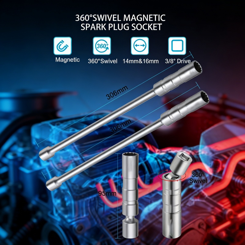 Kuntech 점화 플러그 나사산 수리 도구 세트 플러그 소켓 14/16 긴형/짧은형, 1개, KT3185-14MM/짧은 14,760원