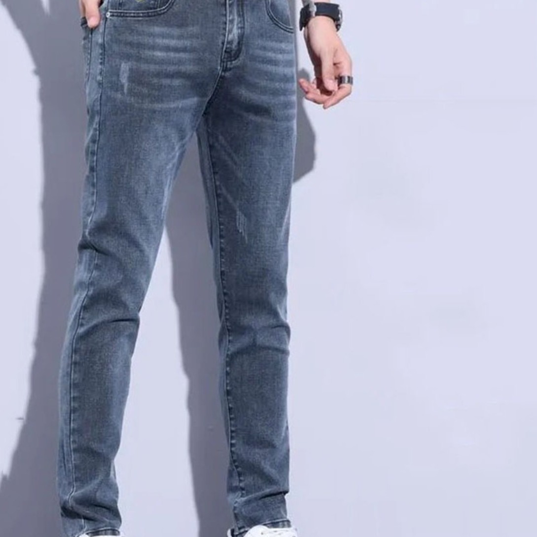 녕동 남성 스판 청바지 봄가을 일자 자수 슬림핏 캐주얼 데일리 워싱 데님 팬츠 32,800원