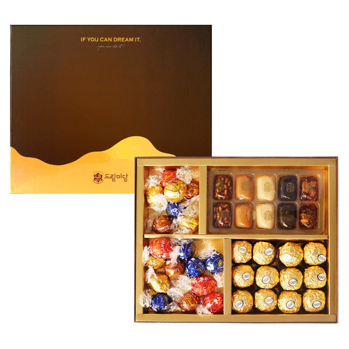 드림미당 행운합격엿 페레로 린도르 수험생 수능생 합격기원 응원간식 선물세트, 1세트, 432.5g 39,900원